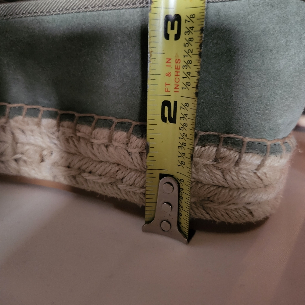 Talbots Quinn Horsebit Bow Suede Platform Espadrilles Slip On Shoes Sagebrush 7 - Picture 10 of 10